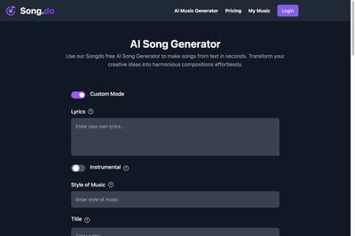 Song.do | Kostenloser AI-Song-Generator preview